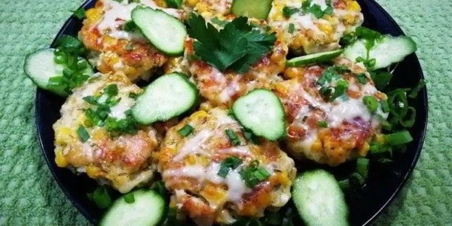 Рецепт котлет из курицы и кукурузы