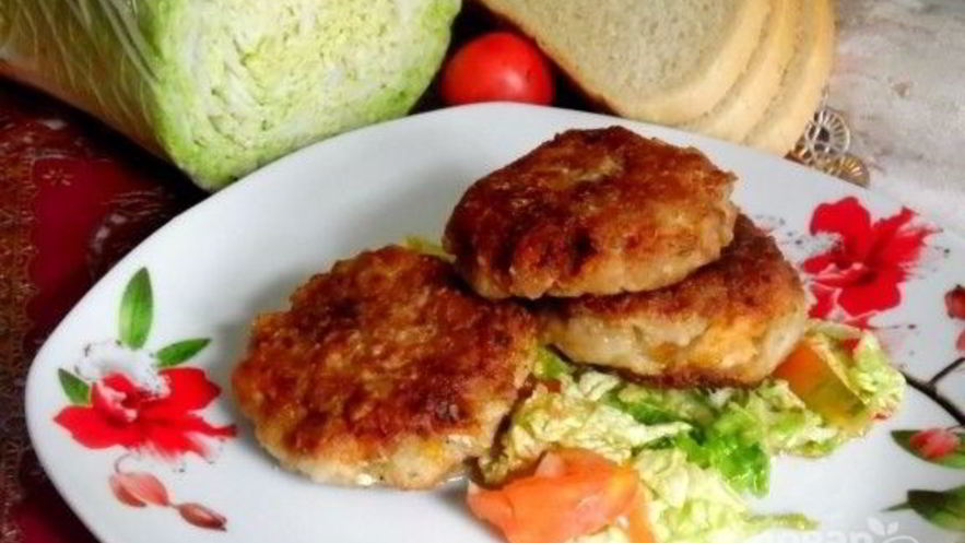 Рецепт котлет из пекинской капусты с фаршем