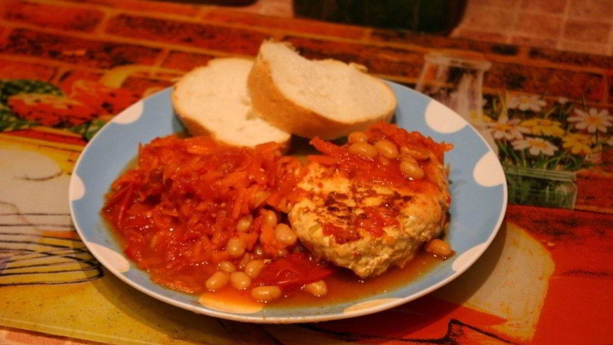 Рецепт куриных котлет с овощами