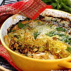 Рецепт Лазаний из капусты с куриным фаршем