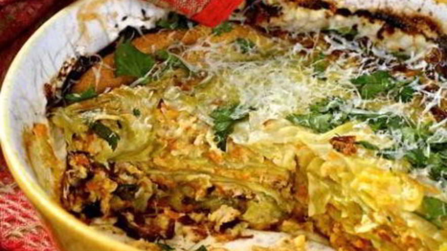 Рецепт лазаний из капусты с куриным фаршем