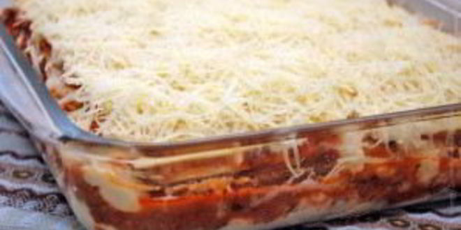 Рецепт лазаний из макарон с фаршем