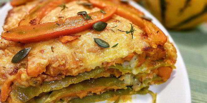 Рецепт лазаний с карамелизированной тыквой