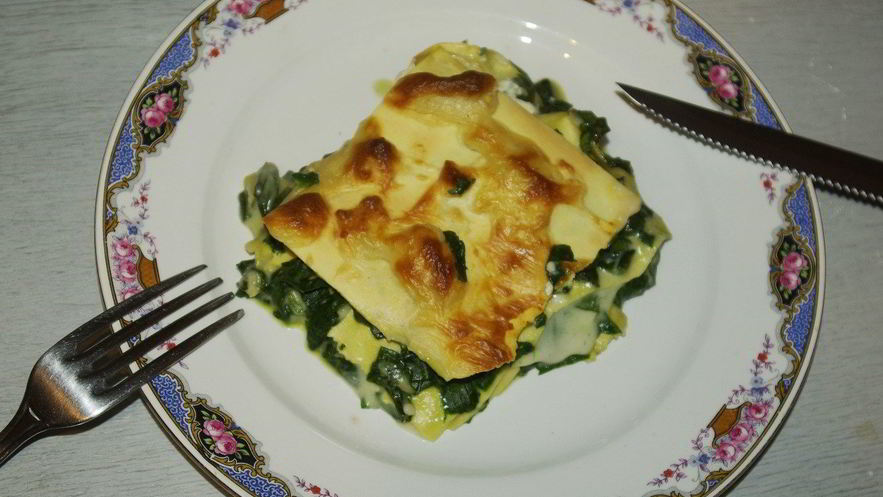 Рецепт лазаний со шпинатом