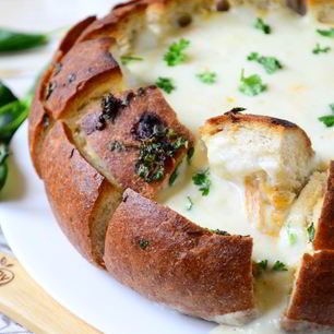 Рецепт Лазаний в Цветущем хлебе