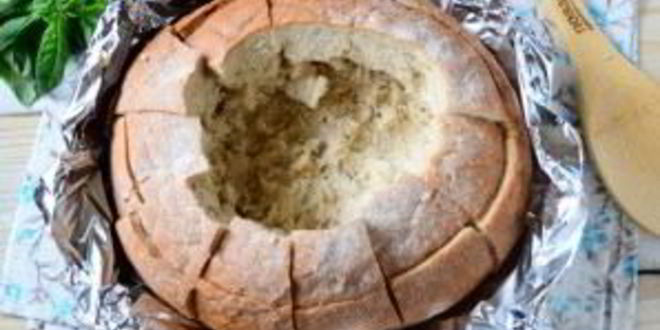 Рецепт лазаний в цветущем хлебе