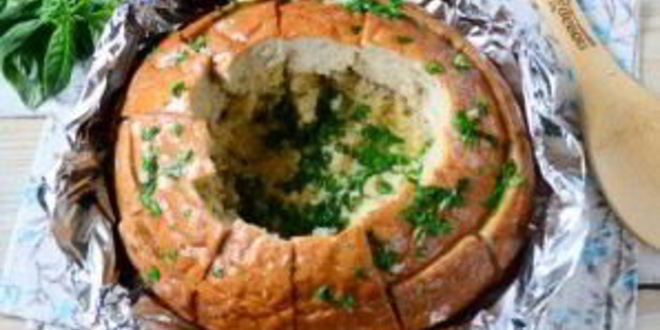 Рецепт лазаний в цветущем хлебе