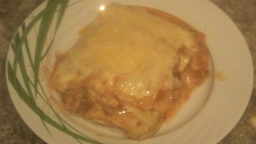 Рецепт мясной лазанья с кабачками