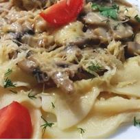 Рецепт Домашней пасты фарфалле в сливочном соусе