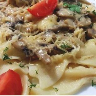 Рецепт Домашней пасты фарфалле в сливочном соусе