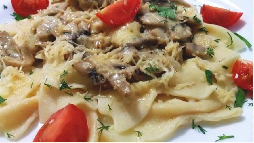 Рецепт домашней пасты фарфалле в сливочном соусе