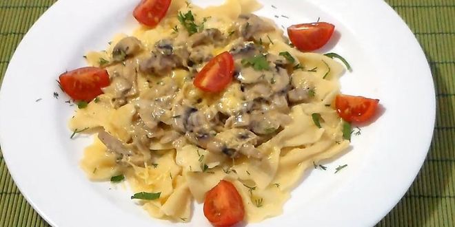 Рецепт домашней пасты фарфалле в сливочном соусе