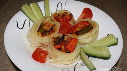 Рецепт Гнезд, фаршированных овощами