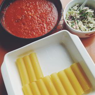 Рецепт Каннеллонь с козьим сыром