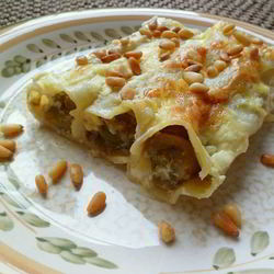 Рецепт Каннелоней с баклажанами и кедровыми орешками