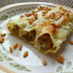 Рецепт Каннелоней с баклажанами и кедровыми орешками