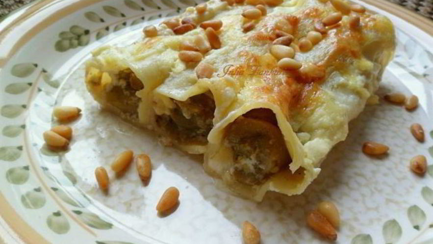 Рецепт каннелоней с баклажанами и кедровыми орешками