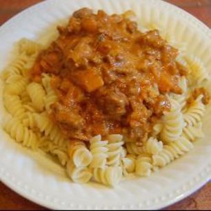 Рецепт Макарон с фаршем, карри и ананасами