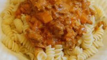 Рецепт Макарон с фаршем, карри и ананасами