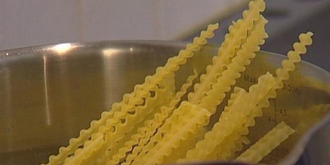 Рецепт макарон с пореем и грибами