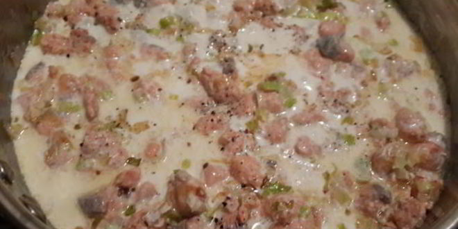 Рецепт пасты с красной рыбой в сливочном соусе