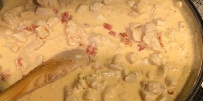 Рецепт пасты с курицей в сливочном соусе