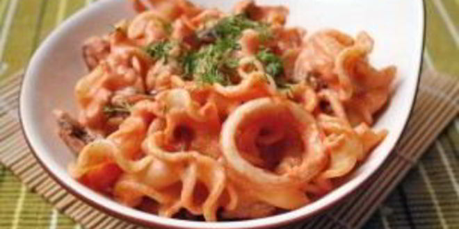 Рецепт пасты с морепродуктами в томатном соусе