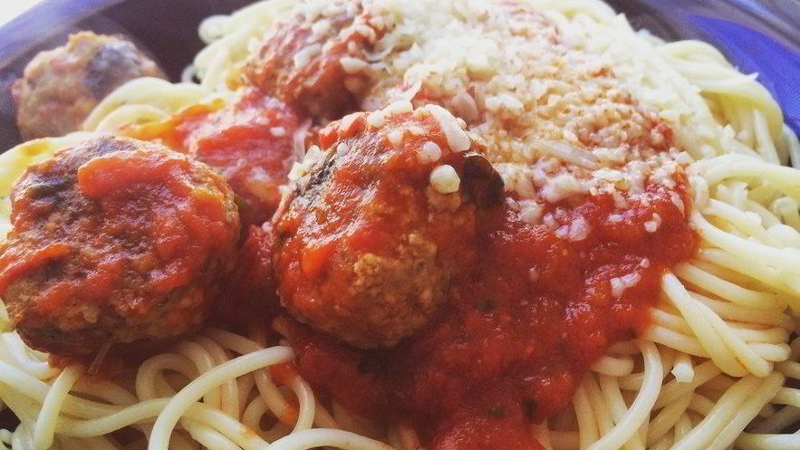 Рецепт спагетти с мясными шариками