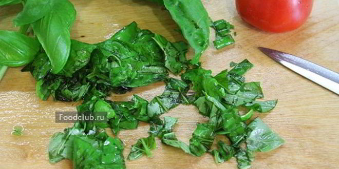 Рецепт спагетти с томатами и базиликом