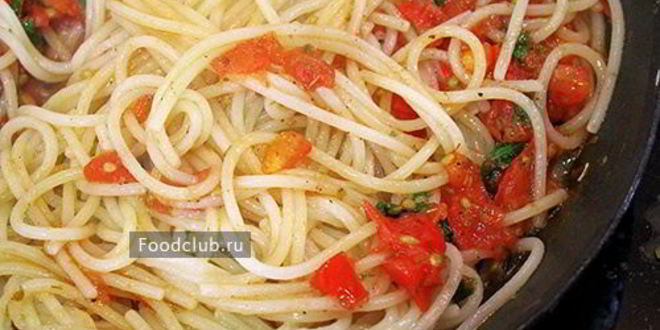Рецепт спагетти с томатами и базиликом