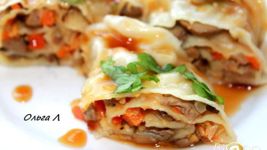 Рецепт ханума с сырно-грибной начинкой