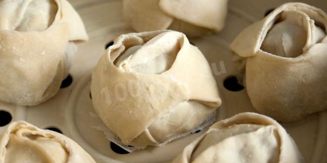 Рецепт мантов с рыбой и рисом