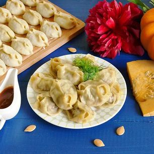 Рецепт Мантов с тыквой и мясом