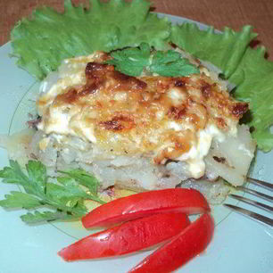 Рецепт Картофеля с отбивными по-французски