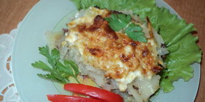 Рецепт картофеля с отбивными по-французски