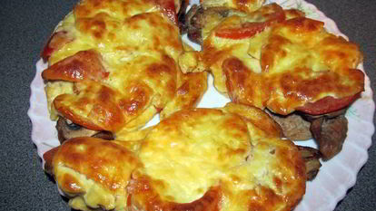 Рецепт Мяса по-французски на сковороде с грибами