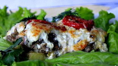 Рецепт Мяса по-французски с грибами и сыром