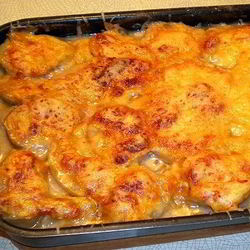 Рецепт Мяса по-французски в духовке с грибами