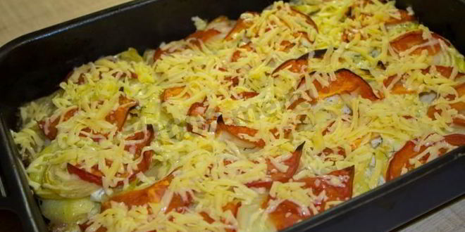 Рецепт мяса свинины по-французски с помидорами картошкой сыром