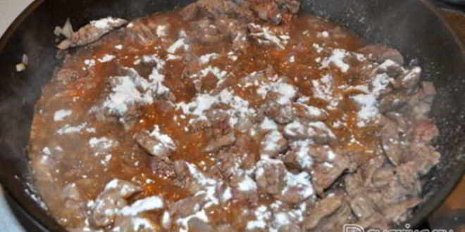 Рецепт бефстроганова из куриной печени