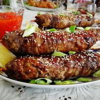 Рецепт Кебаба из индейки в беконе