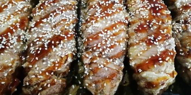 Рецепт кебаба из индейки в беконе