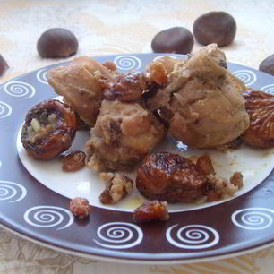 Рецепт Кролика с изюмом и каштанами
