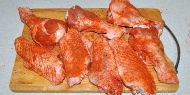 Рецепт крыльев индейки карри