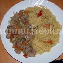 Рецепт Куриных желудочков с овощами