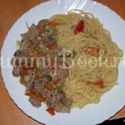 Рецепт Куриных желудочков с овощами