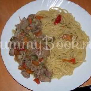 Рецепт Куриных желудочков с овощами