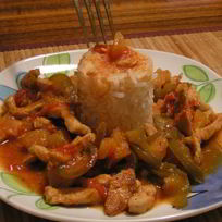 Курица по-китайски с ананасами