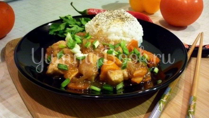 Рецепт курицы с овощами в соусе терияки