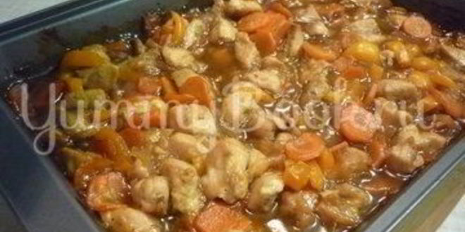Рецепт курицы с овощами в соусе терияки